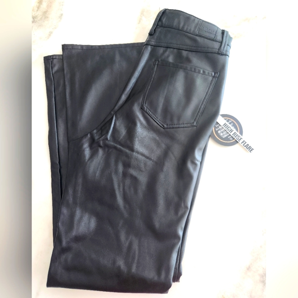 Vegan Leather High Rise Flare Pants. New With Tags By Dollhouse